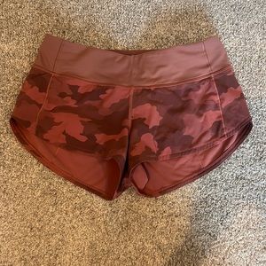 Pink camo Lululemon shorts